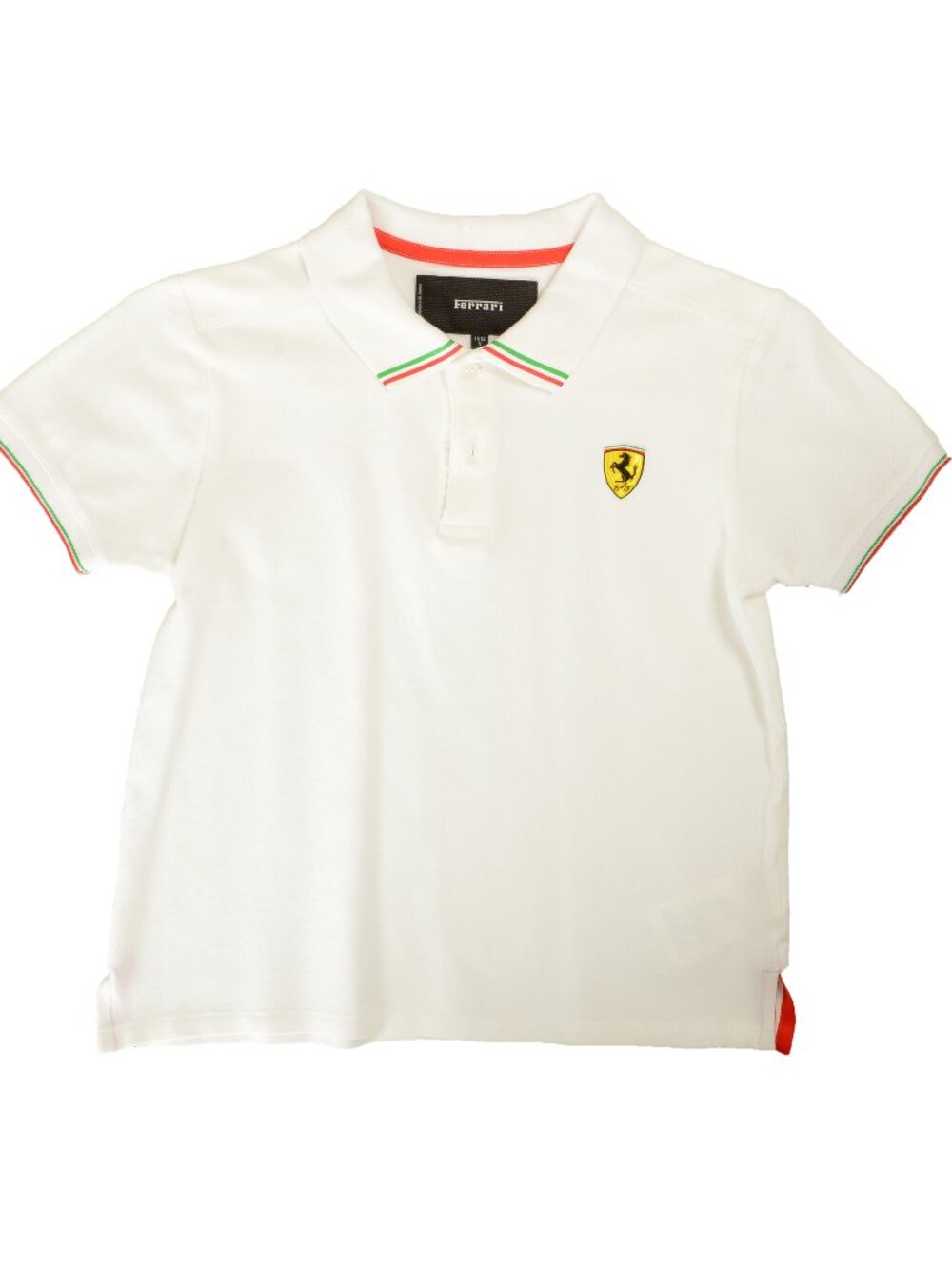 Scuderia Ferrari Kid "Ita Flag Piquet" Short Sleeve Polo Shirt Sz 11/12 Years